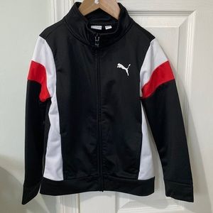 Boy’s Black Puma Track Jacket Sz 6